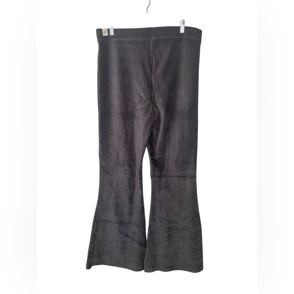 Aerie Groove On Velour Flare Pants Dark Gray Size XL NWT - Picture 2 of 6